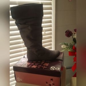 So Womens Brown Boots Suede